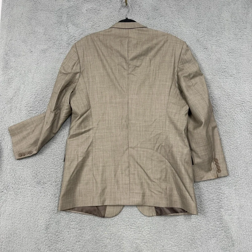 Giorgio Cosani Blazer Mens 48 Beige Wool Super 100s Hand Tailored Suit‎ Jacket
